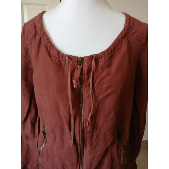Lucky Brand Womens Henna Linen Jacket Size Small Sweater - Picture 10 of 16